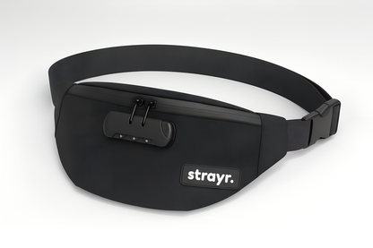 strayr.™ Anti-Theft Lockable Fanny Pack - Original Black