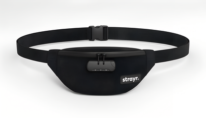 strayr.™ Anti-Theft Lockable Fanny Pack - Original Black