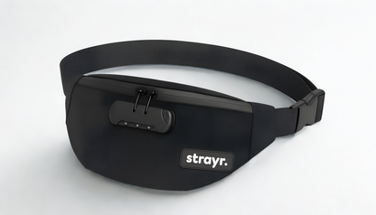 strayr.™ Anti-Theft Lockable Fanny Pack - Original Black
